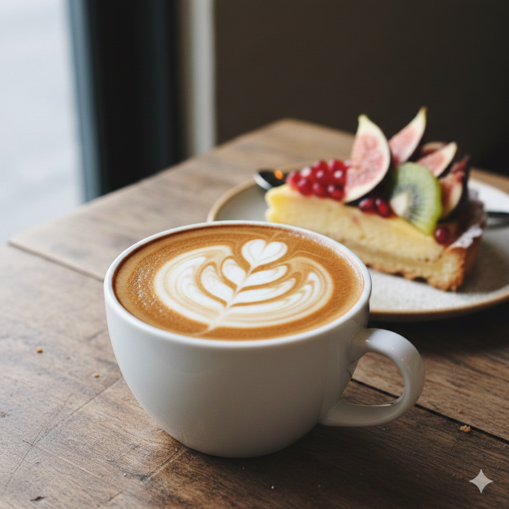 カップに注がれた自家焙煎のコーヒー