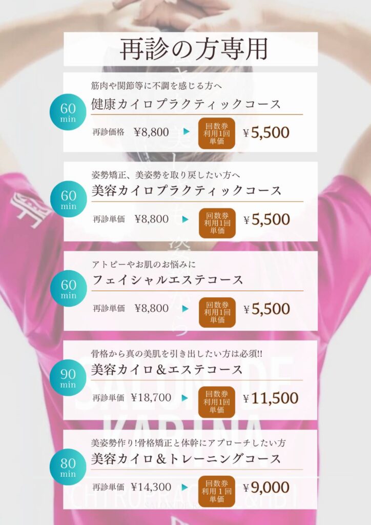 再診の方専用【メニュー】